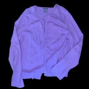 Purple cardigan